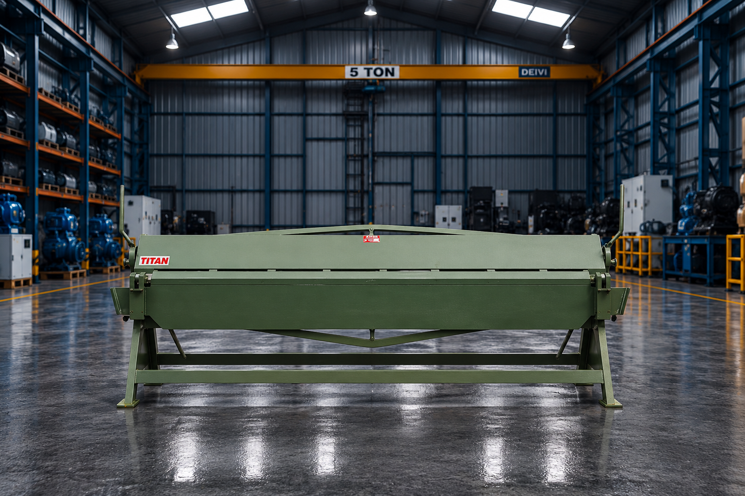 Máquina dobladora TITAN en planta industrial
